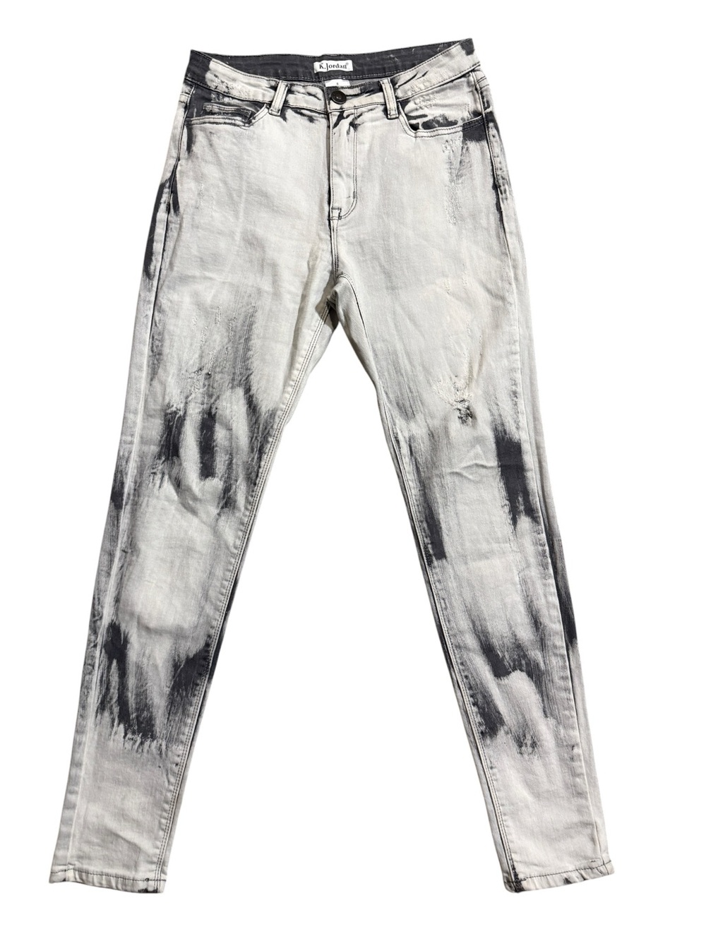 K Jordan inseam 29” size 8 Black & White Acid Wash Skinny Jeans